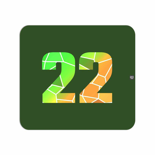 22 Number Mousepad (Olive Green)