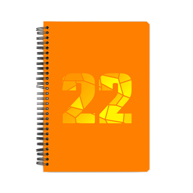 22 Number Notebook (Orange, A5 Size, 100 Pages, Ruled, 6 Pack)