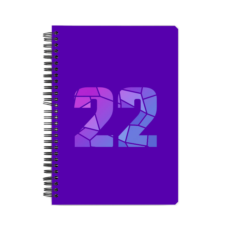 22 Number Notebook (Purple, A5 Size, 100 Pages, Ruled, 6 Pack)