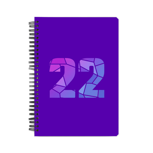 22 Number Notebook (Purple, A5 Size, 100 Pages, Ruled, 6 Pack)