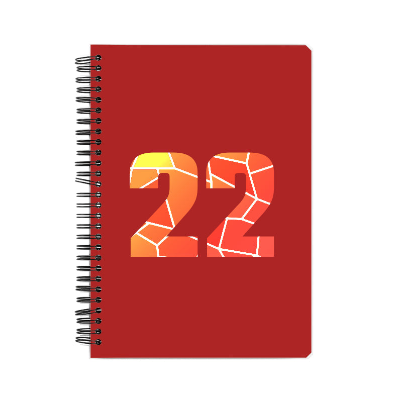 22 Number Notebook (Red, A5 Size, 100 Pages, Ruled, 6 Pack)