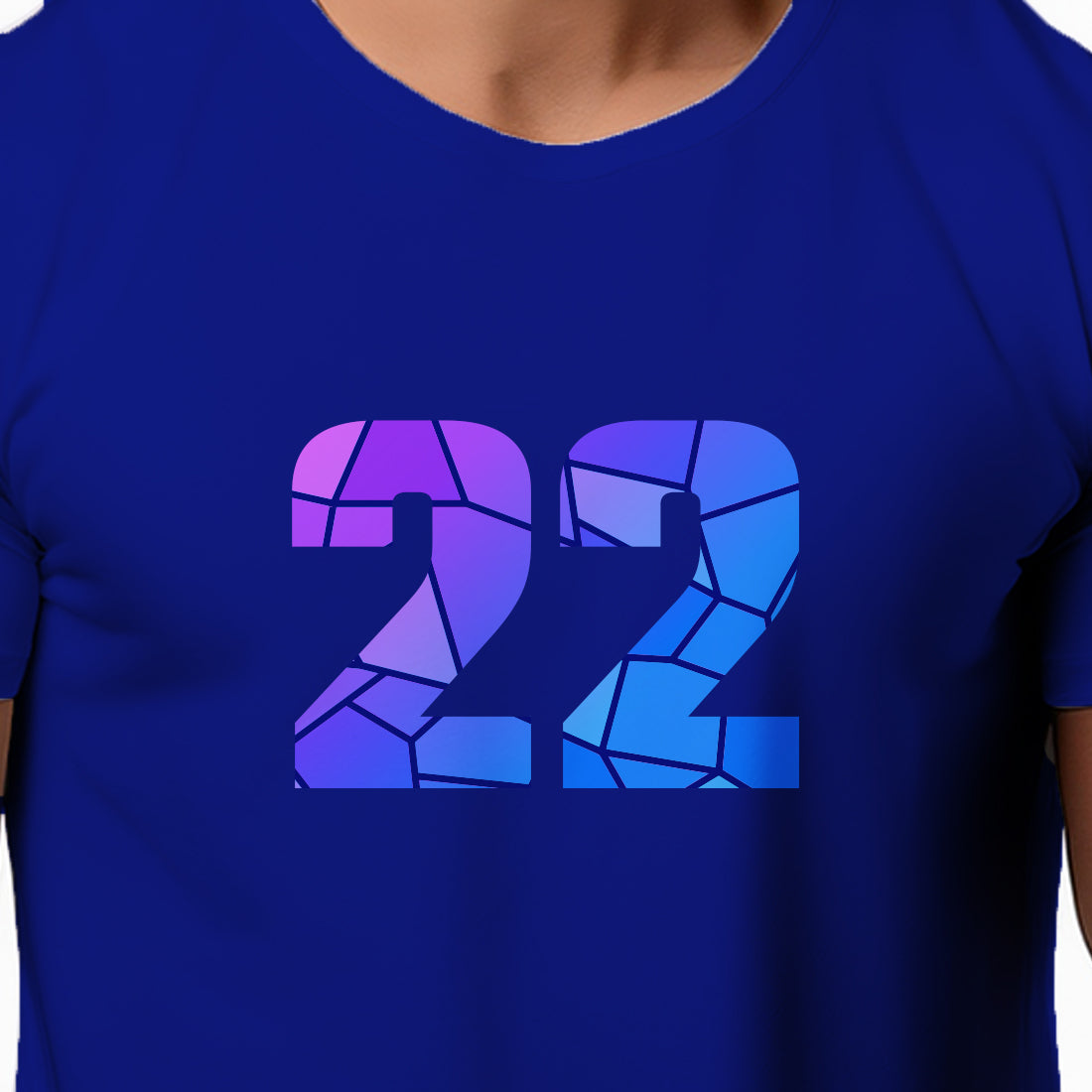22 Number Men Unisex T-Shirt (Royal Blue)
