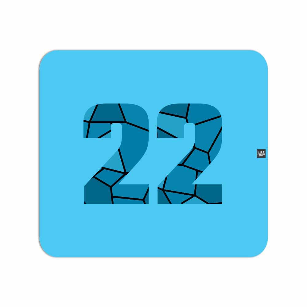 22 Number Mousepad (Sky Blue)