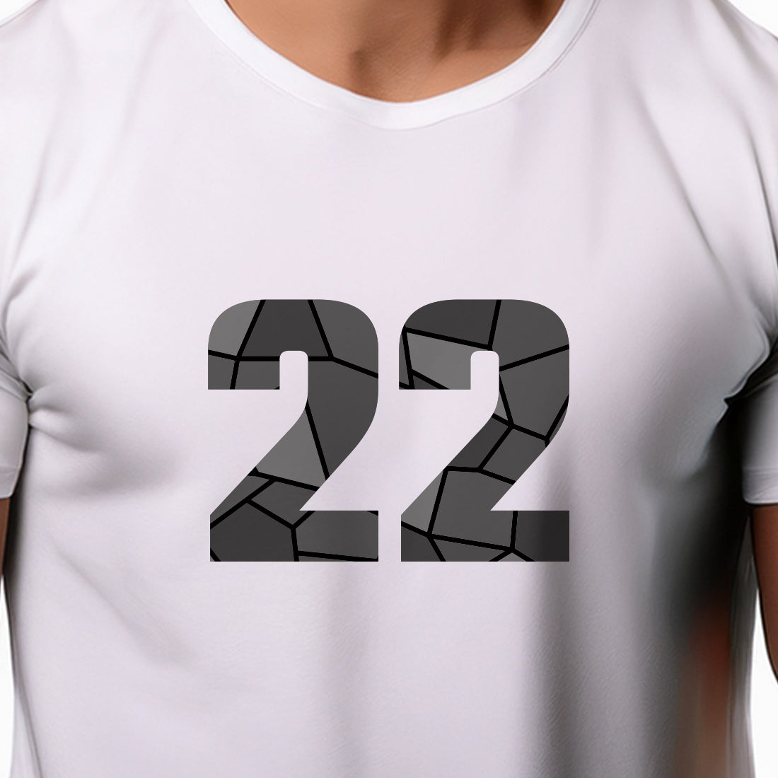 22 Number Men Unisex T-Shirt (White)