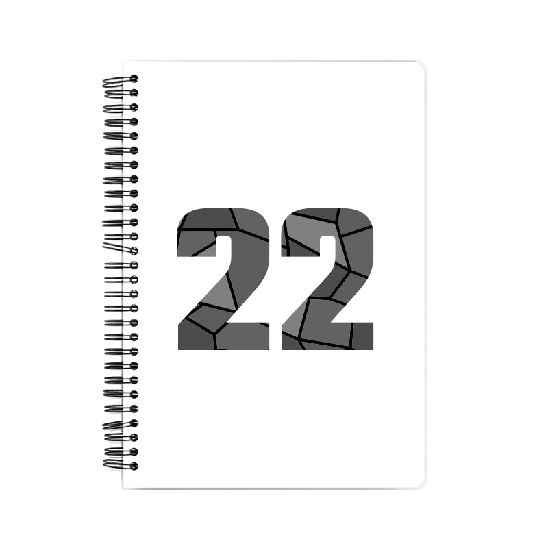 22 Number Notebook (White, A5 Size, 100 Pages, Ruled, 6 Pack)