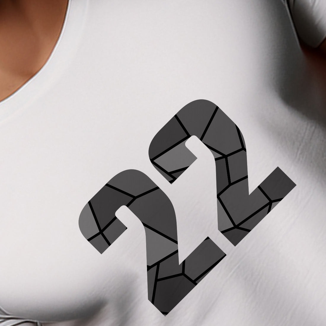 22 Number Men Unisex T-Shirt (White)