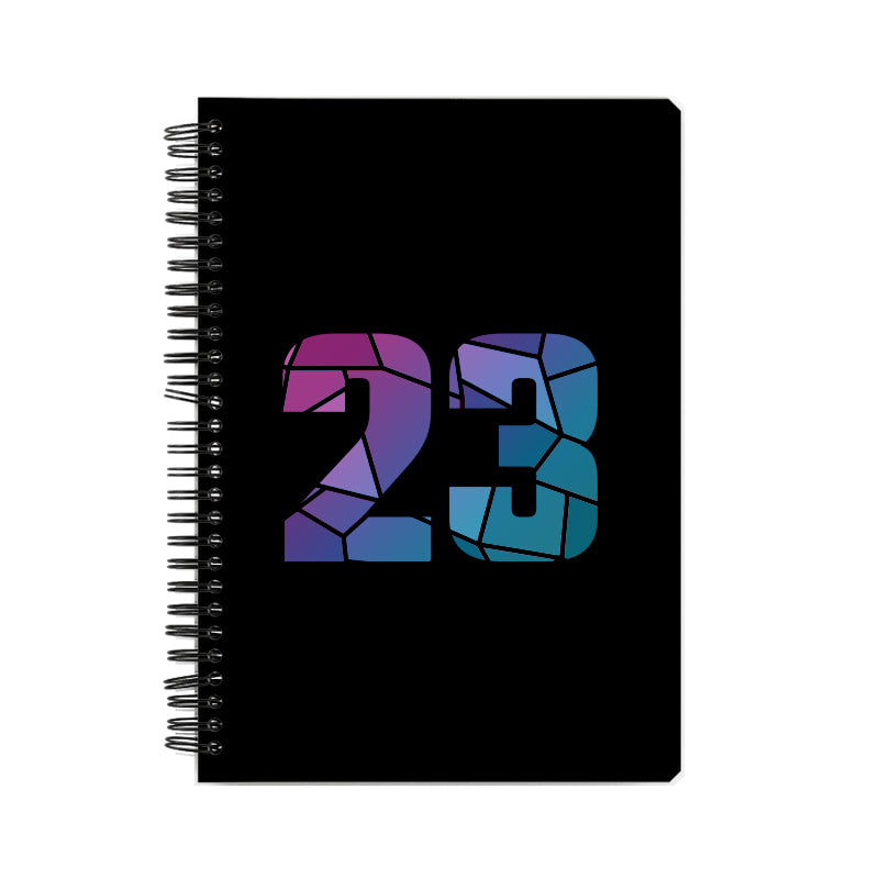 23 Number Notebook (Black, A5 Size, 100 Pages, Ruled, 6 Pack)