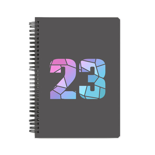 23 Number Notebook (Charcoal Grey, A5 Size, 100 Pages, Ruled, 6 Pack)