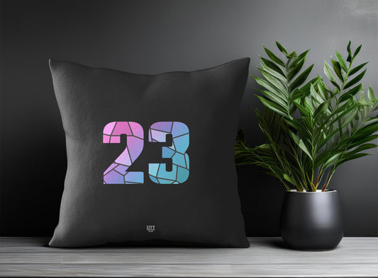 23 Number Pillow Case and Pillow Throw (Charcoal Grey)