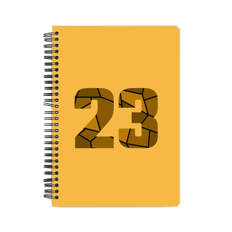 23 Number Notebook (Golden Yellow, A5 Size, 100 Pages, Ruled, 6 Pack)