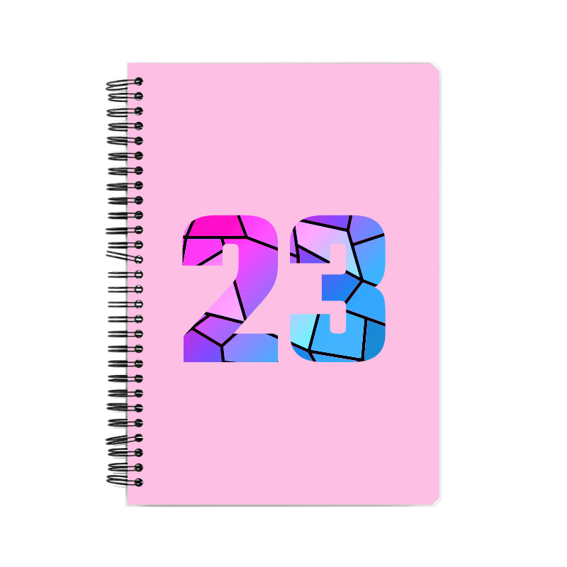 23 Number Notebook (Light Pink, A5 Size, 100 Pages, Ruled, 6 Pack)