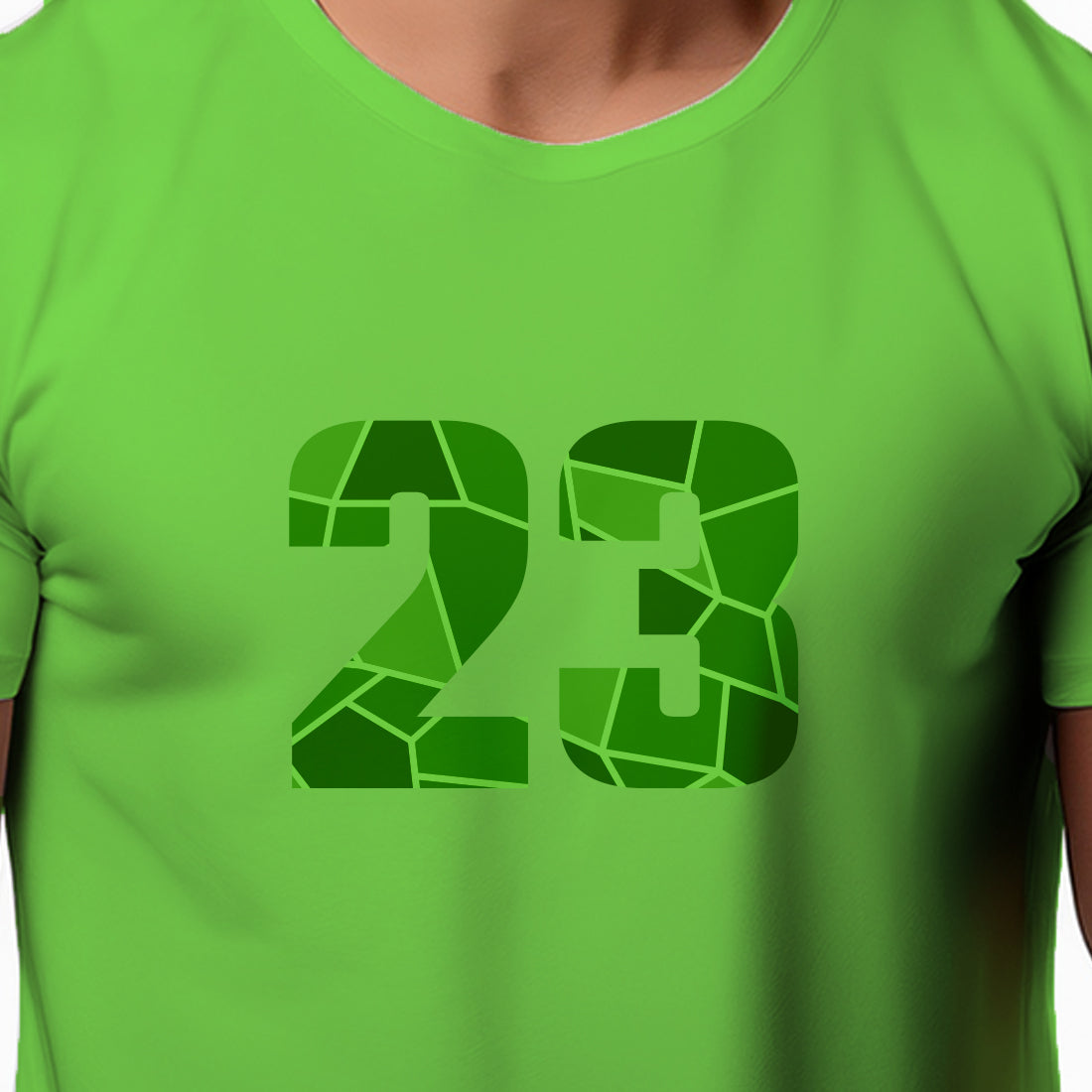 23 Number Men Unisex T-Shirt | Custom Number Graphic Tee (Liril Green)