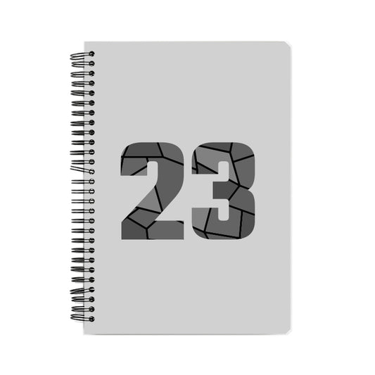 23 Number Notebook (Melange Grey, A5 Size, 100 Pages, Ruled, 6 Pack)