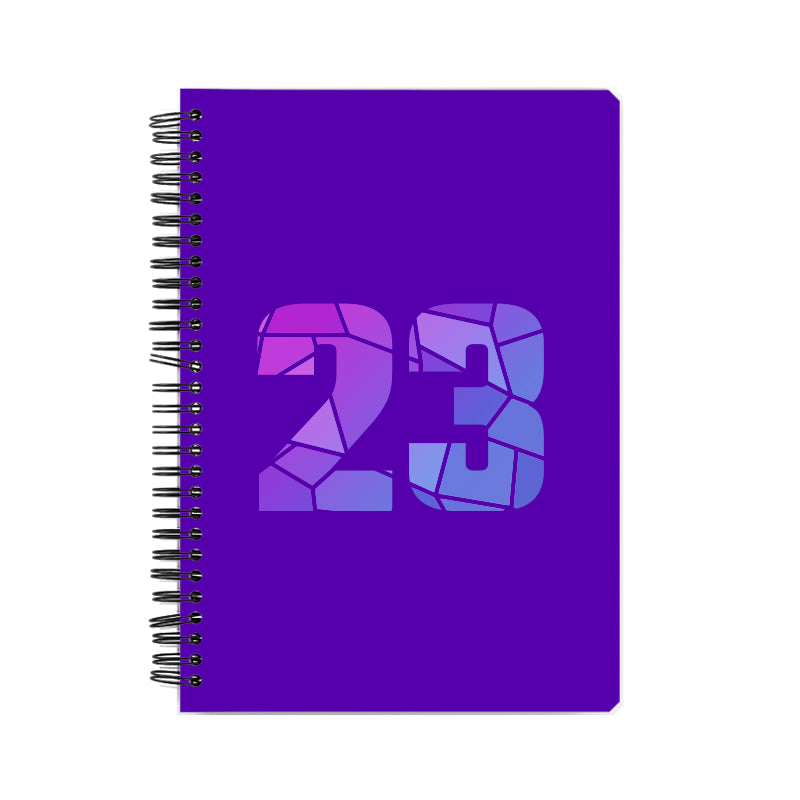 23 Number Notebook (Purple, A5 Size, 100 Pages, Ruled, 6 Pack)