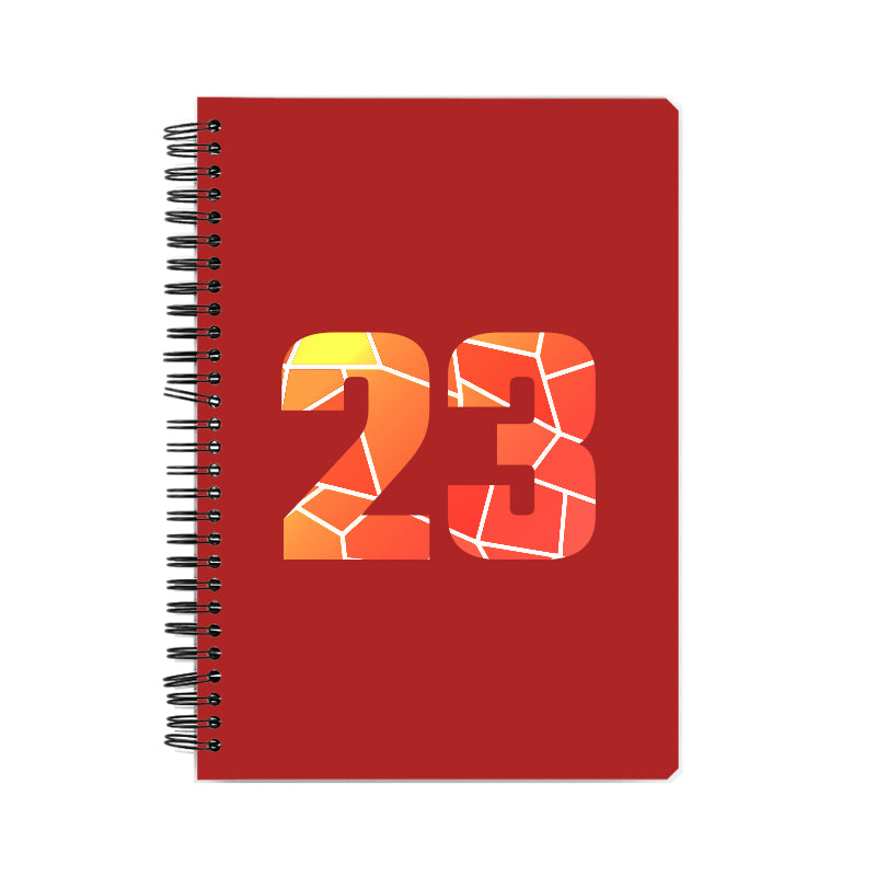 23 Number Notebook (Red, A5 Size, 100 Pages, Ruled, 6 Pack)