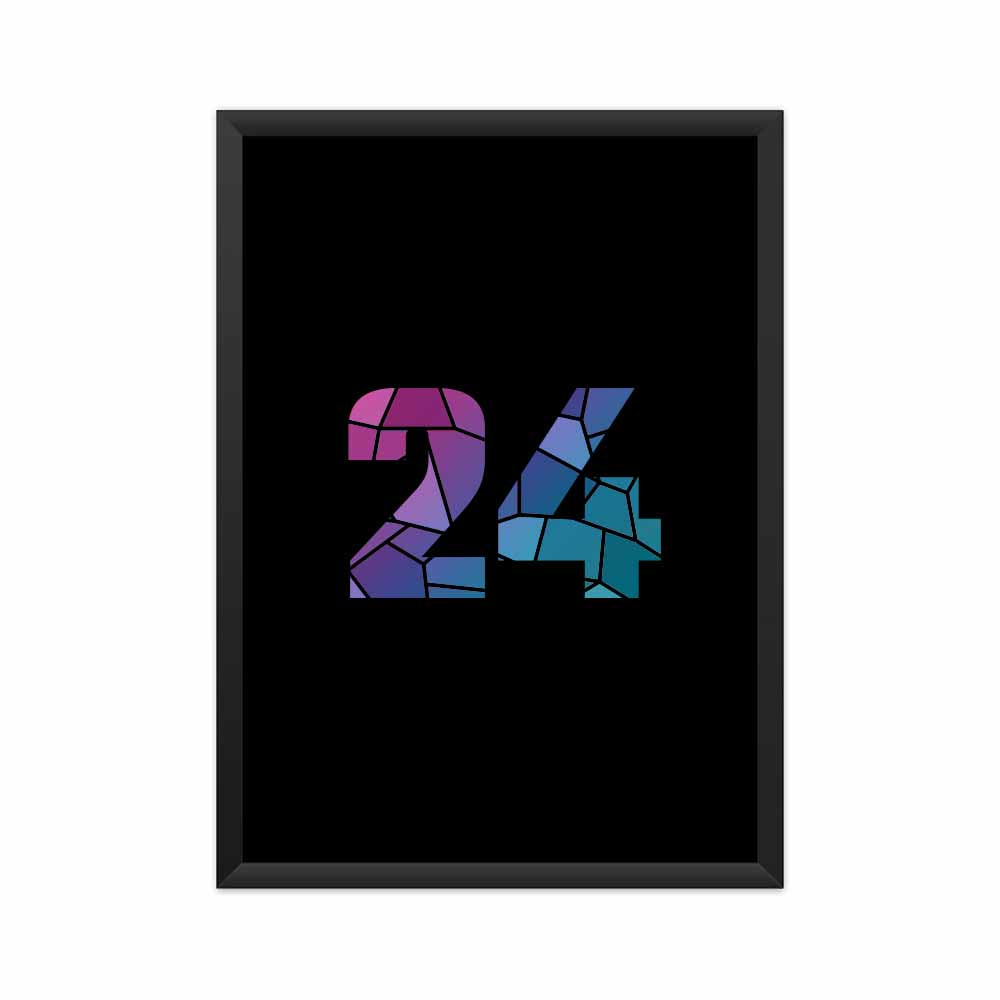 24 Number Framed Poster