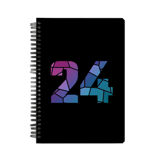 24 Number Notebook (Black, A5 Size, 100 Pages, Ruled, 6 Pack)