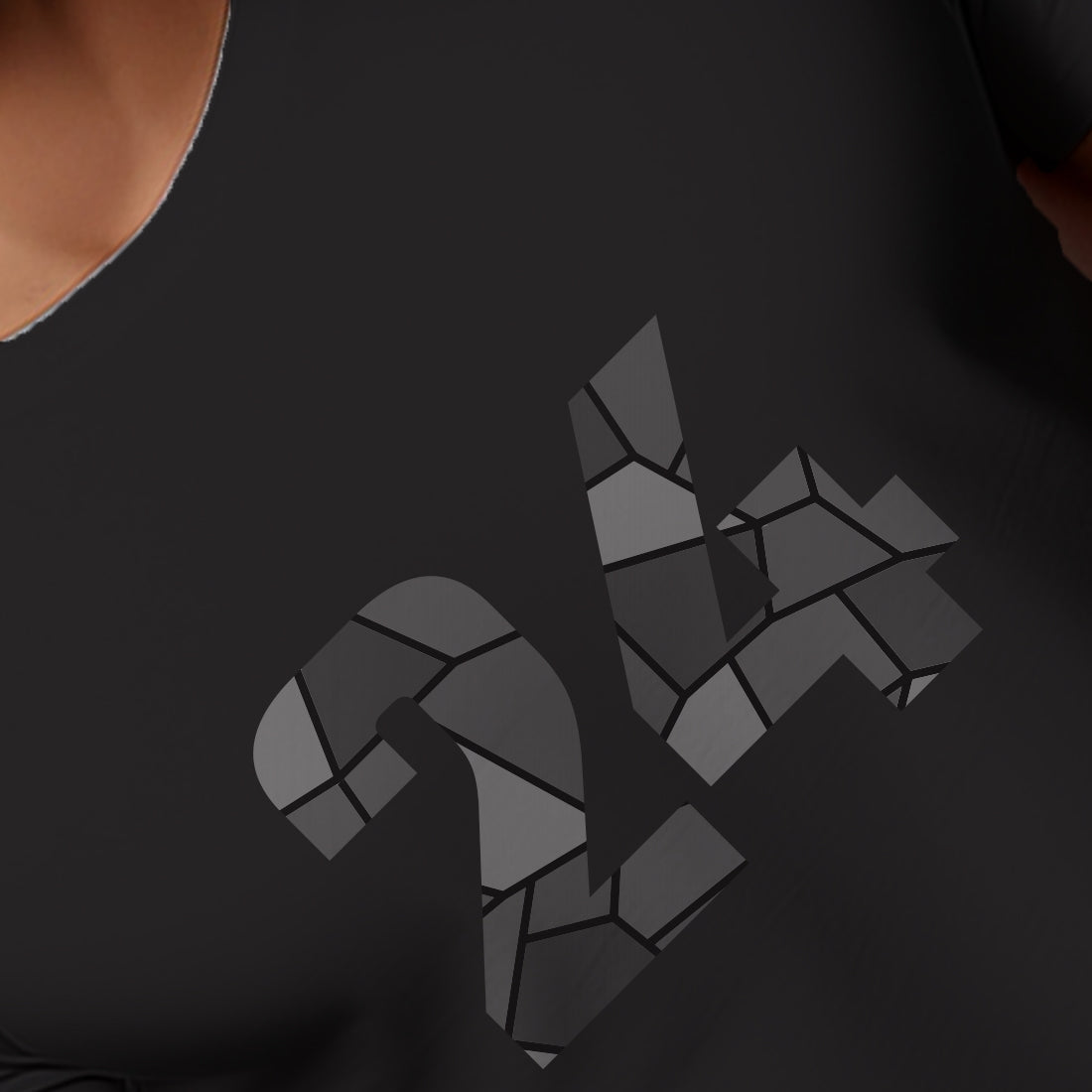 24 Number Men Unisex T-Shirt | Custom Number Graphic Tee (Black)