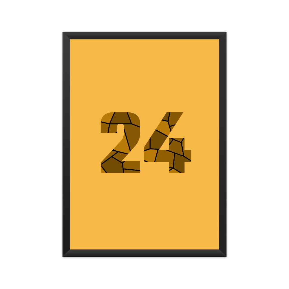 24 Number Framed Poster