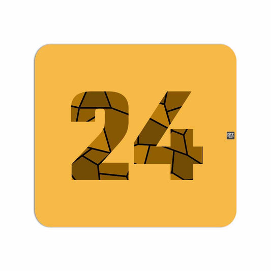 24 Number Mousepad (Golden Yellow)