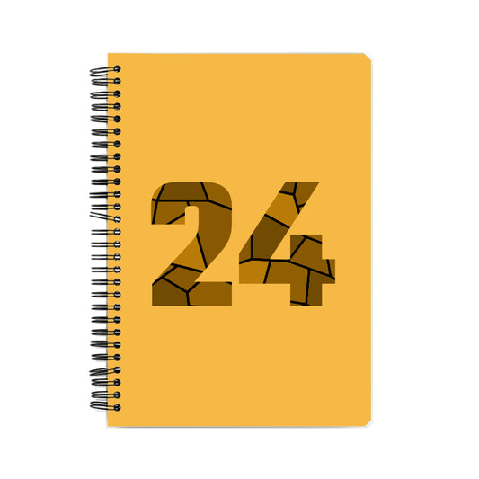 24 Number Notebook (Golden Yellow, A5 Size, 100 Pages, Ruled, 6 Pack)