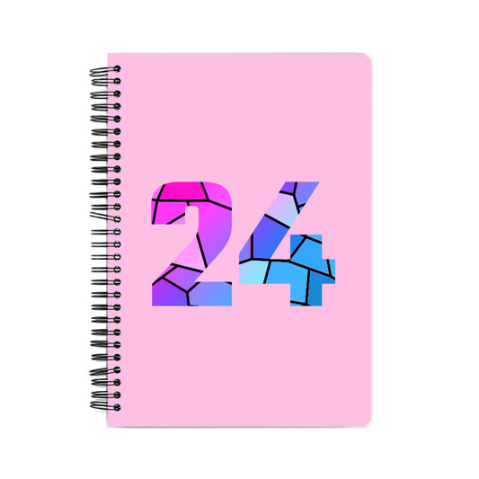 24 Number Notebook (Light Pink, A5 Size, 100 Pages, Ruled, 6 Pack)