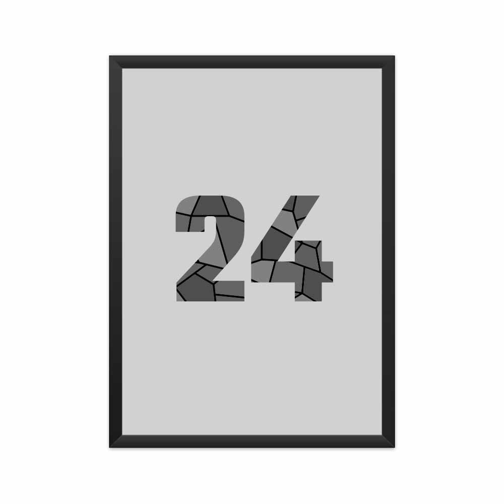 24 Number Framed Poster