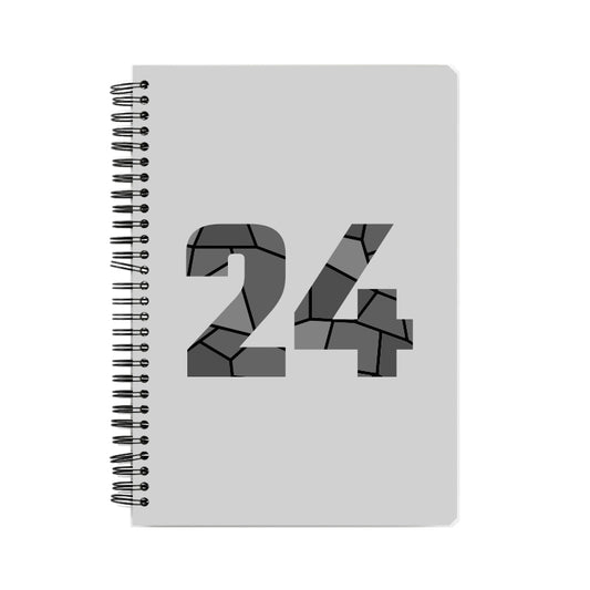 24 Number Notebook (Melange Grey, A5 Size, 100 Pages, Ruled, 6 Pack)