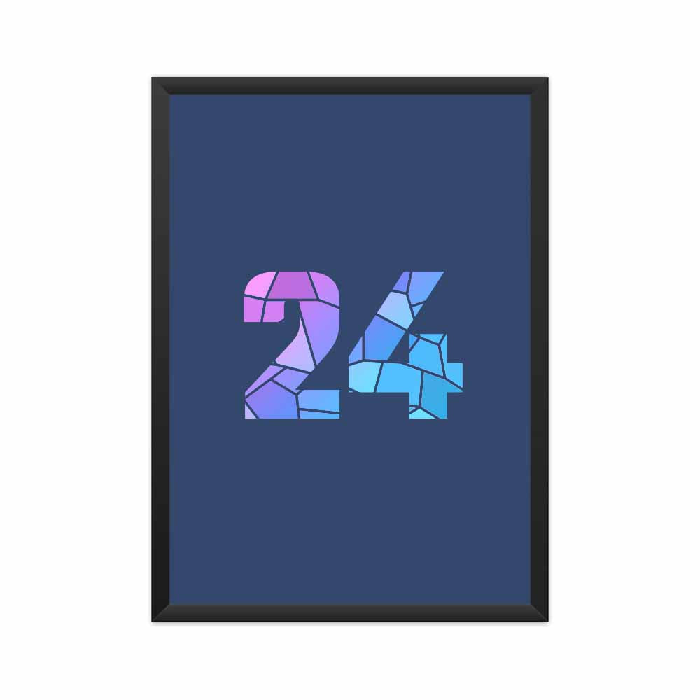 24 Number Framed Poster