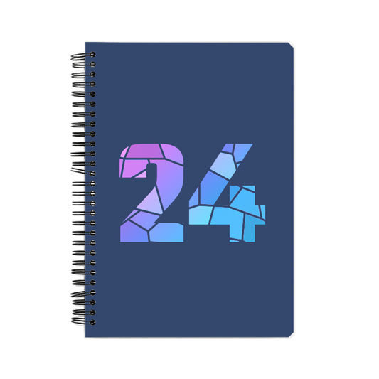 24 Number Notebook (Navy Blue, A5 Size, 100 Pages, Ruled, 6 Pack)