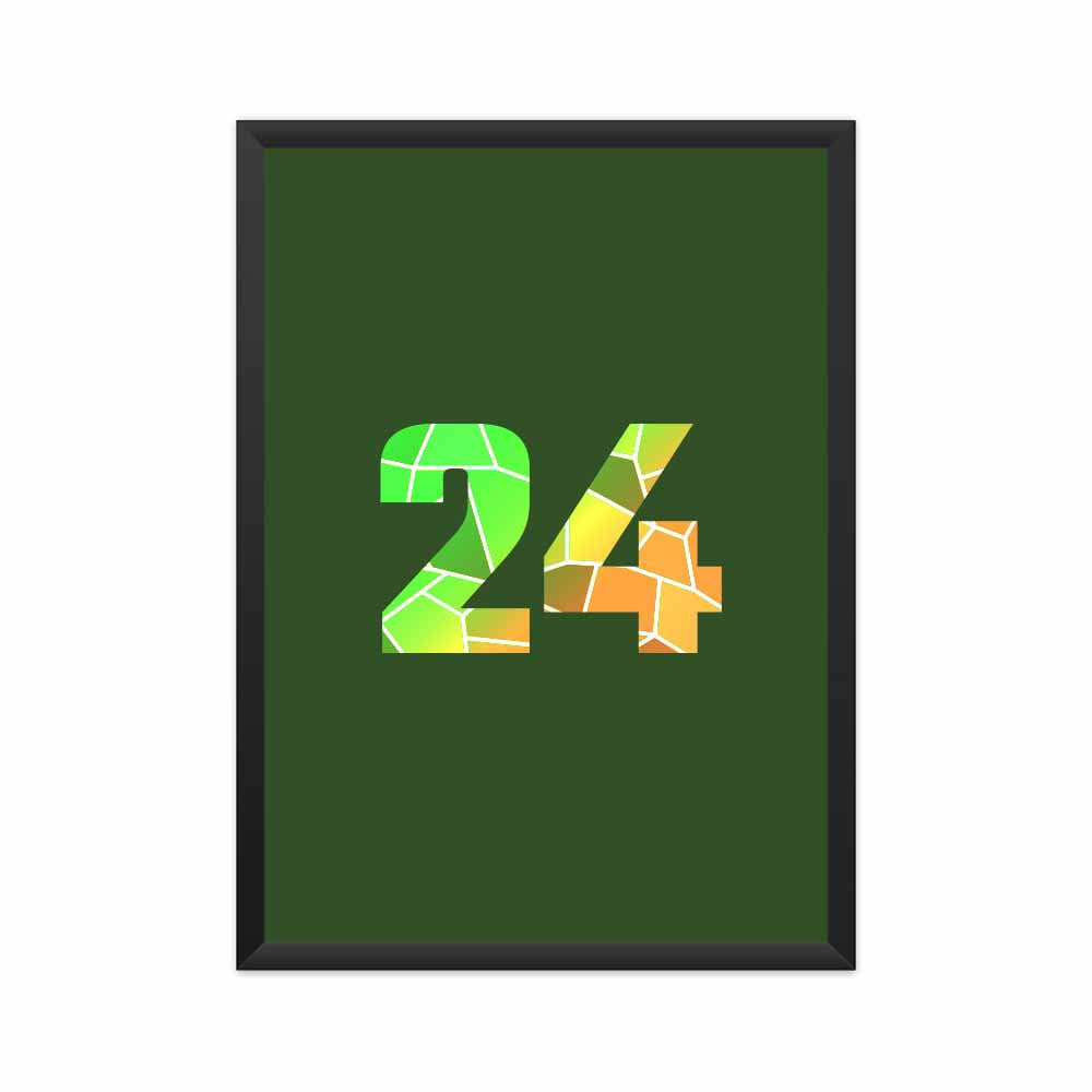 24 Number Framed Poster