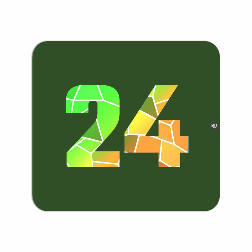 24 Number Mousepad (Olive Green)