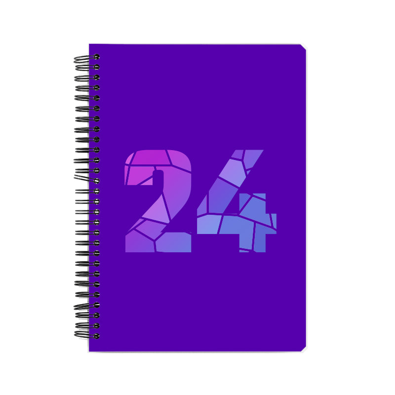 24 Number Notebook (Purple, A5 Size, 100 Pages, Ruled, 6 Pack)