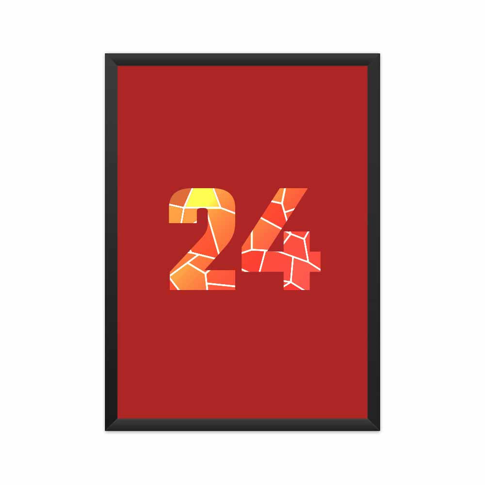 24 Number Framed Poster