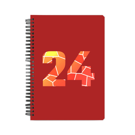 24 Number Notebook (Red, A5 Size, 100 Pages, Ruled, 6 Pack)