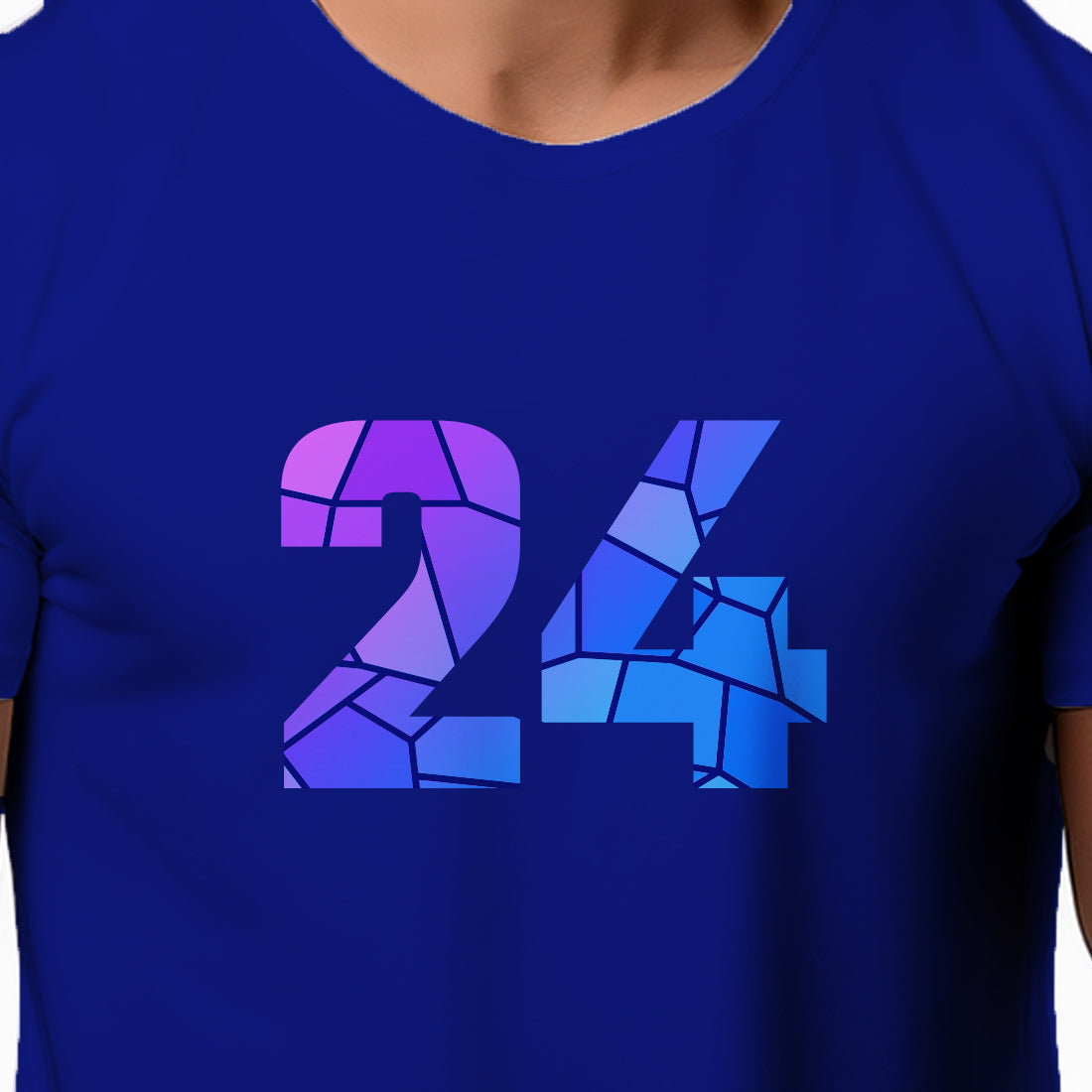 24 Number Men Unisex T-Shirt | Custom Number Graphic Tee (Royal Blue)