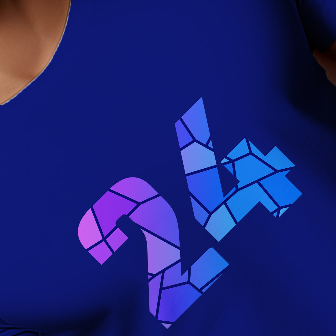24 Number Men Unisex T-Shirt | Custom Number Graphic Tee (Royal Blue)