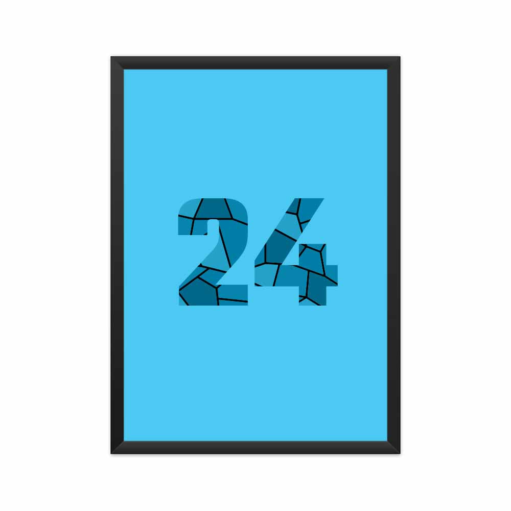 24 Number Framed Poster