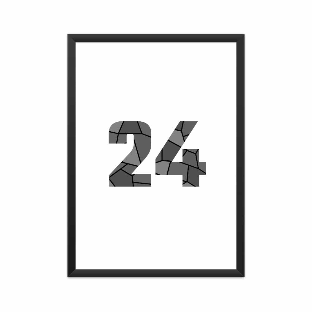 24 Number Framed Poster