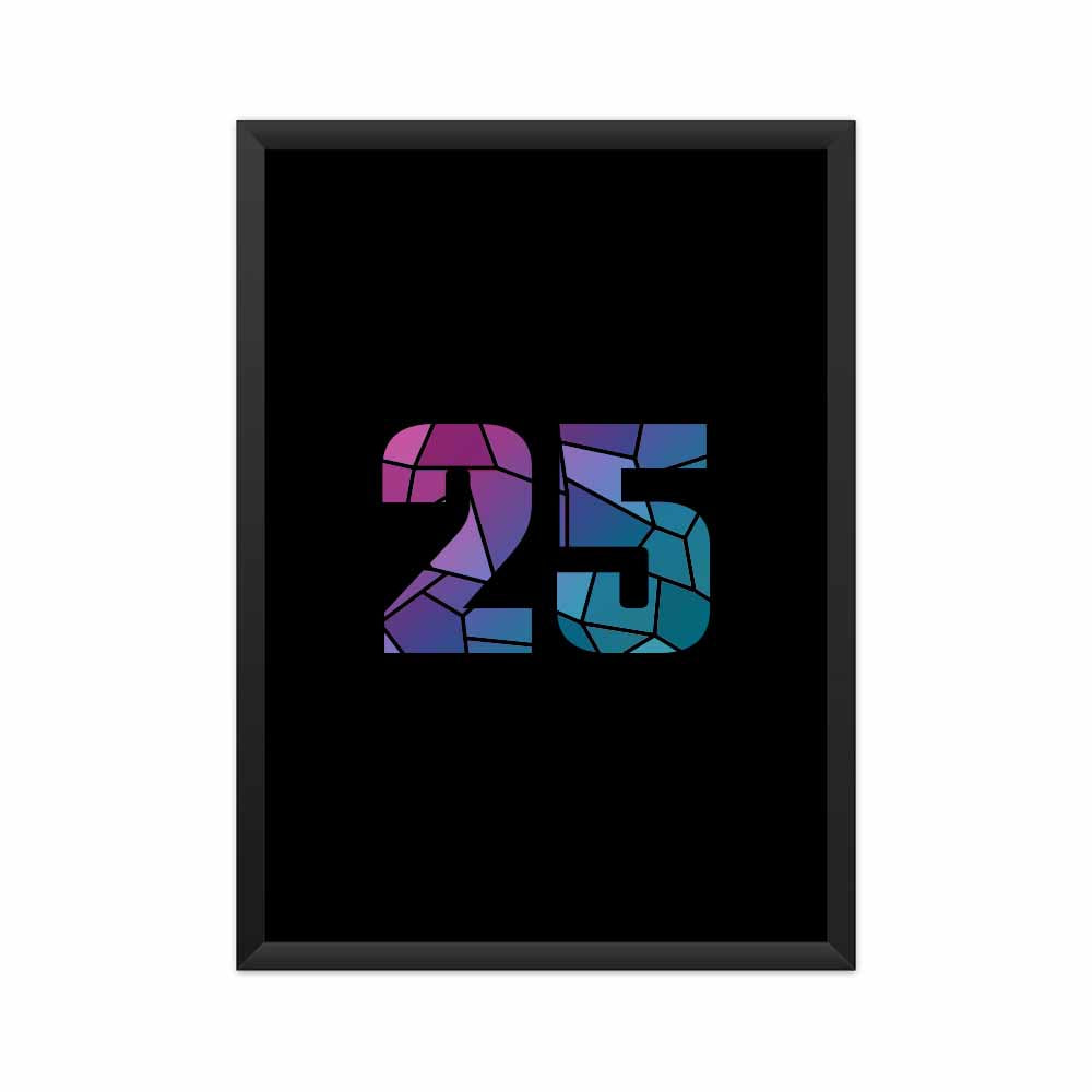 25 Number Framed Poster