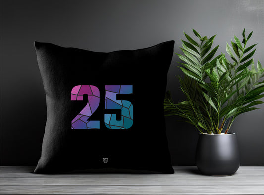 25 Number Pillow Case (Black)