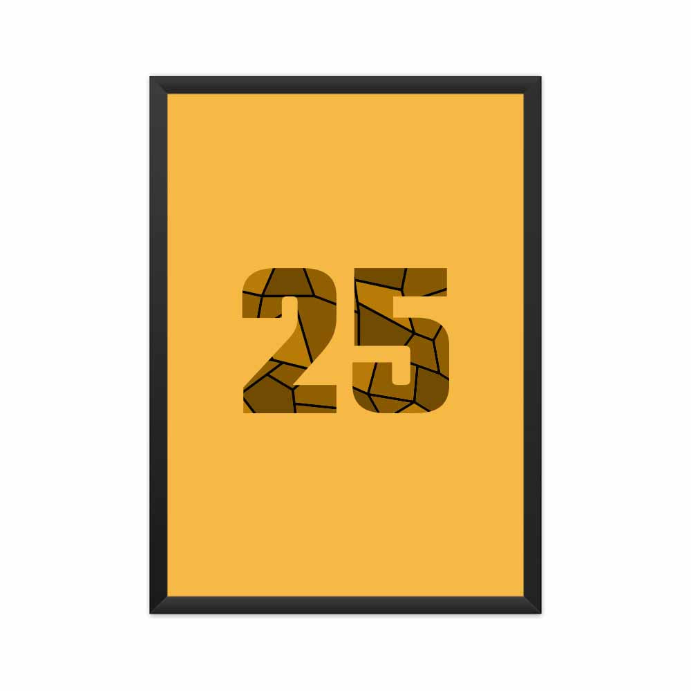 25 Number Framed Poster