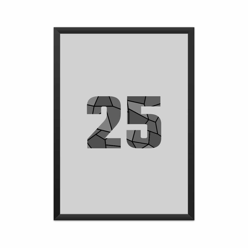 25 Number Framed Poster