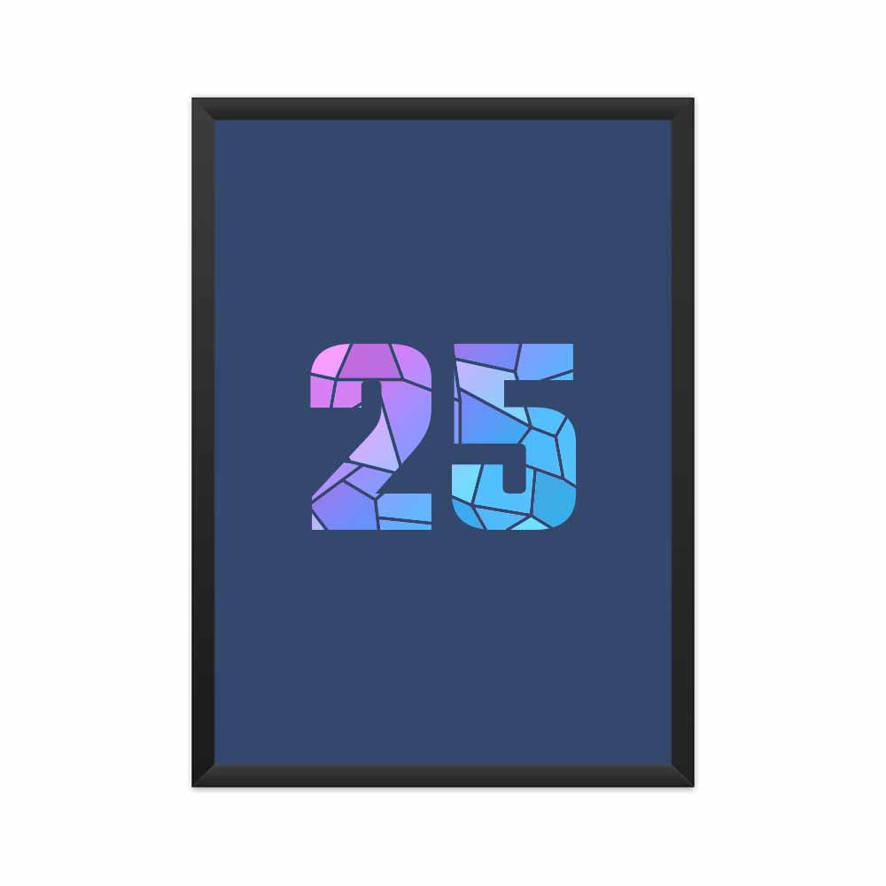 25 Number Framed Poster