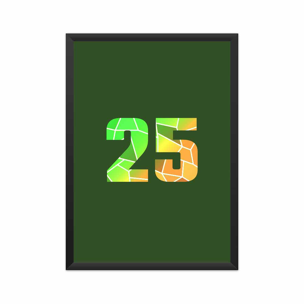 25 Number Framed Poster