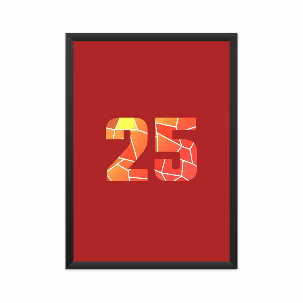 25 Number Framed Poster