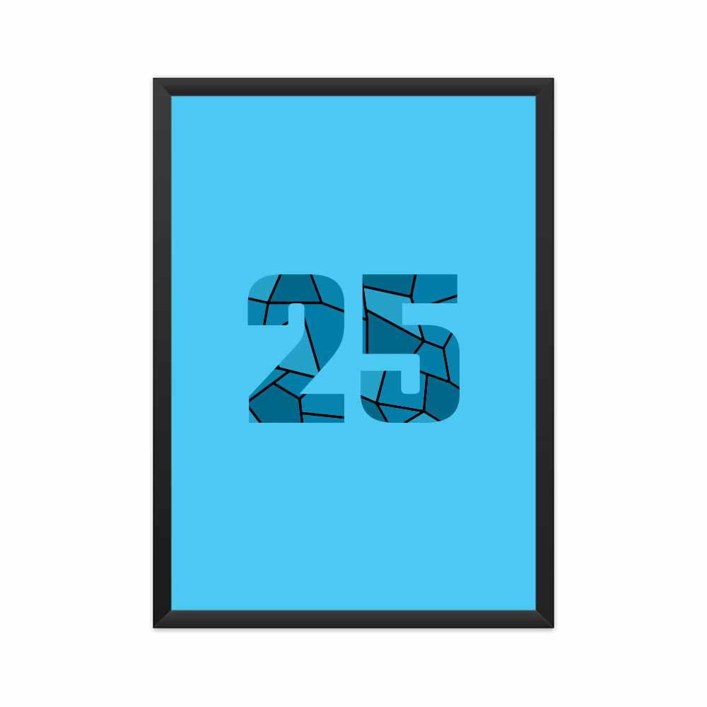 25 Number Framed Poster