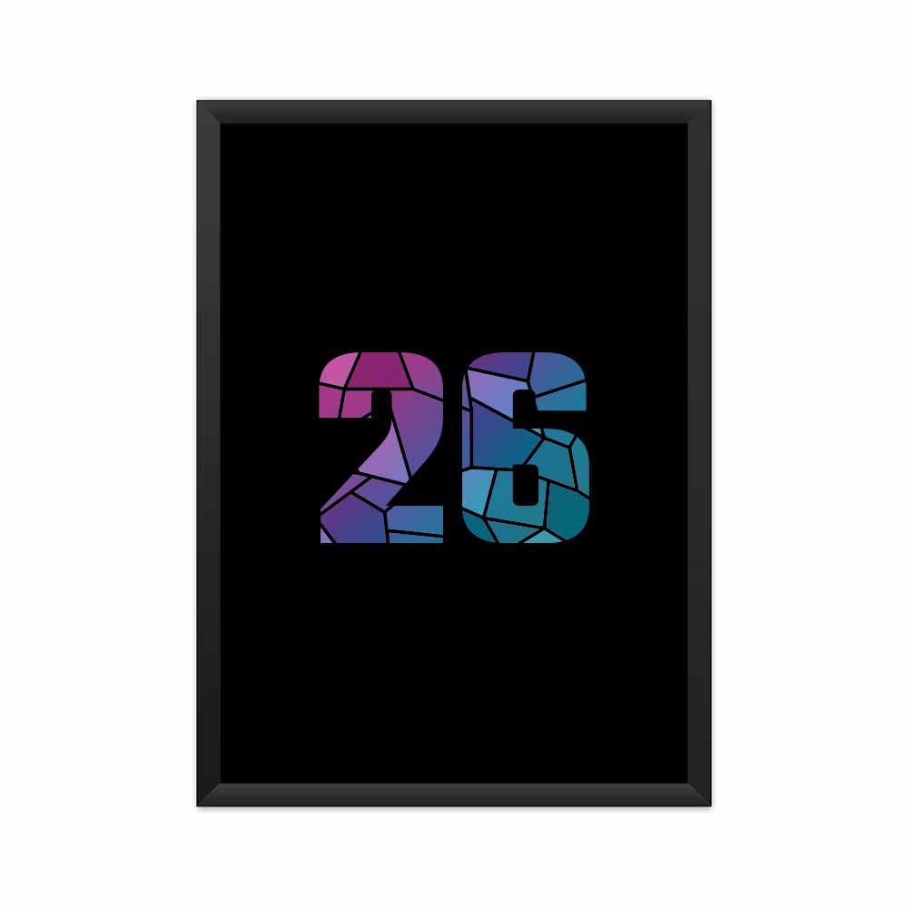 26 Number Framed Poster