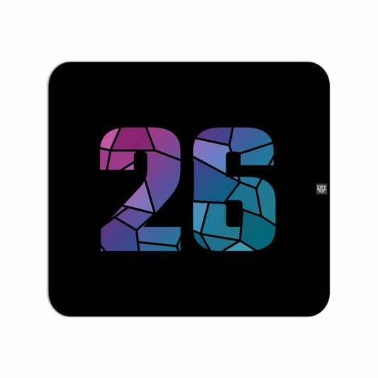 26 Number Mousepad (Black)