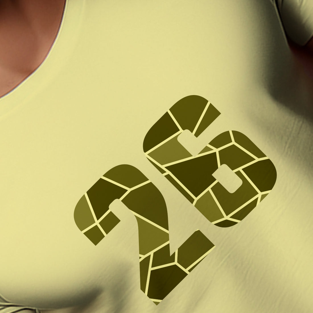 26 Number Men Unisex T-Shirt | Custom Number Graphic Tee (Butter Yellow)